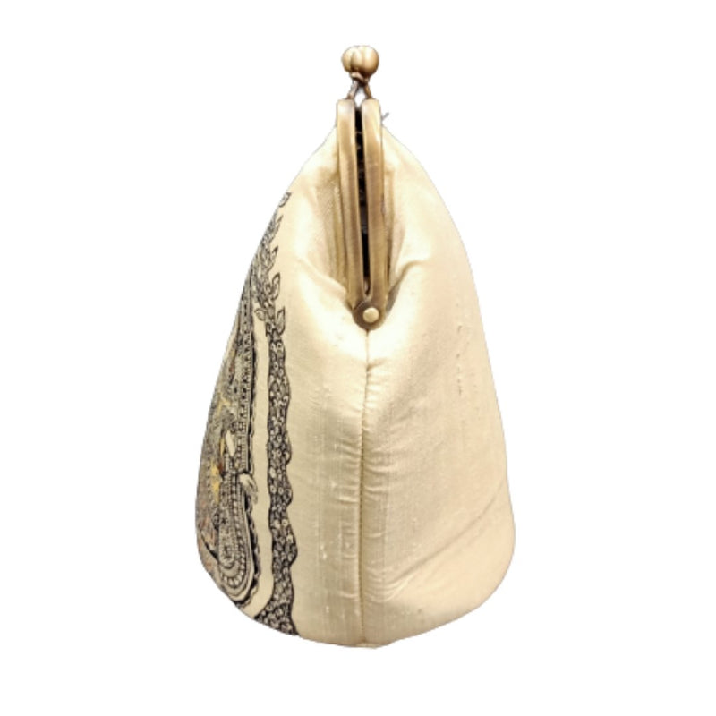 A STROLL THROUGH THE SPOKEN FOREST,CREAM SILK CLUTCH-