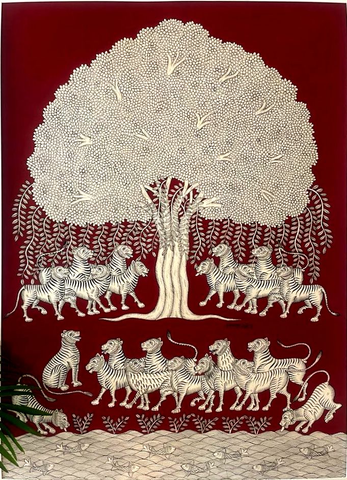 Akshaya Vata Phad Painting by Kalyan Joshi Thumbnail