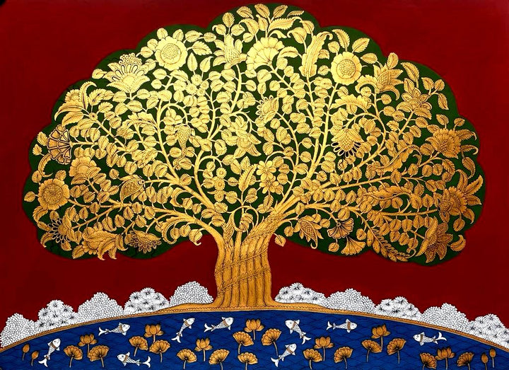 Akshaya Vata Phad Painting by Kalyan Joshi Thumbnail