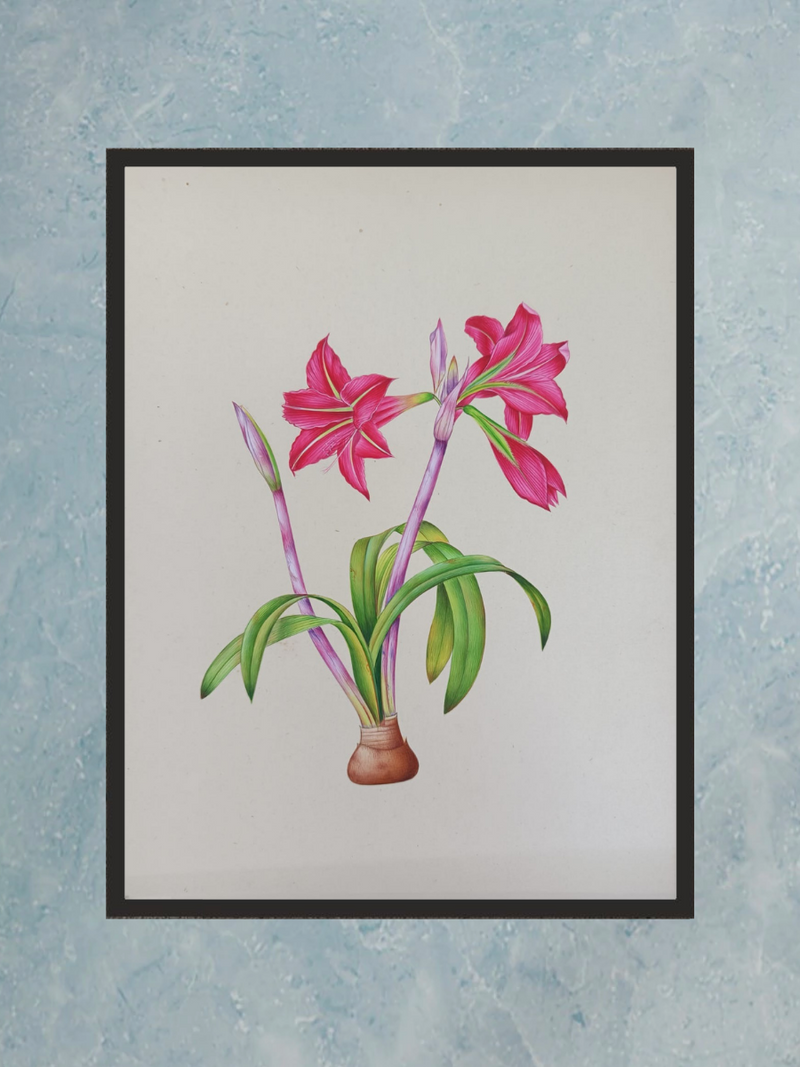 The Majestic Flowers in Miniature Painting by Mohan Prajapati