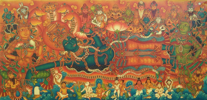 Ananthasayanam, Kerala Mural Painting by V.M Jijulal Thumbnail