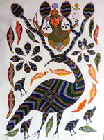 Animals Bhil Painting by Shersingh Bhabhor