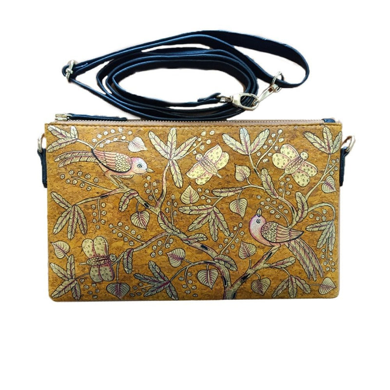 BIRDS OF FEATHER GOLDEN, YELLOW VEGAN CORK SLING-