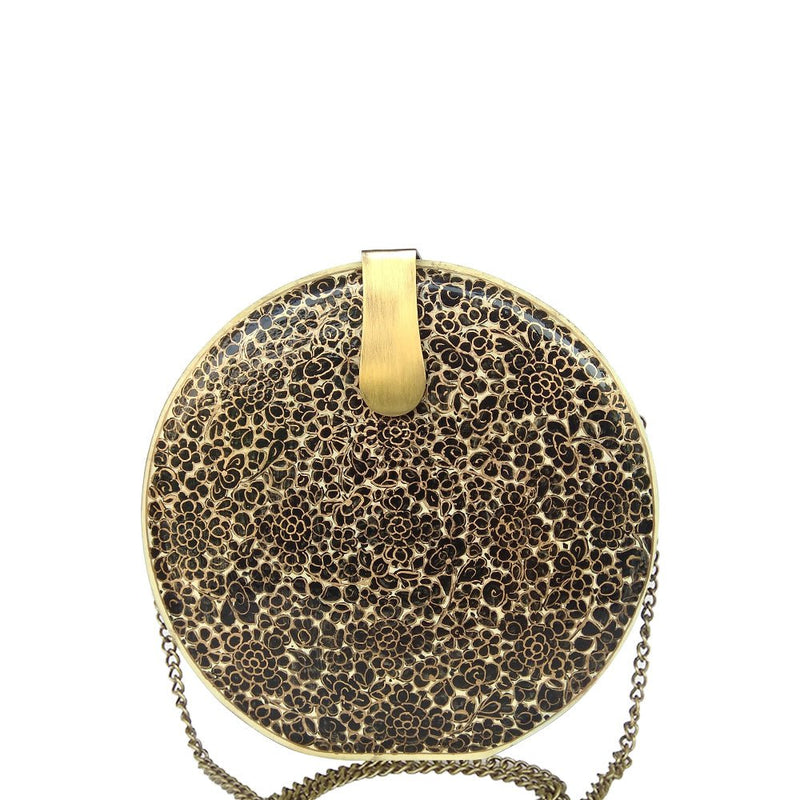 BLACK AND GOLDEN FLOWERS-
