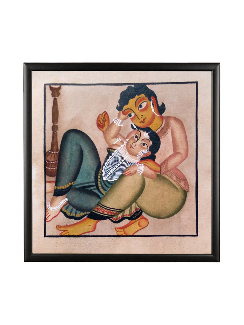 Gentle Embrace: Kalighat Paintings by Bapi Chitrakar