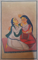 Babu and Biwi Kalighat Painting