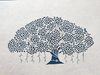 Banayan Tree with Birds Sanjhi Artwork by Ashutosh Verma