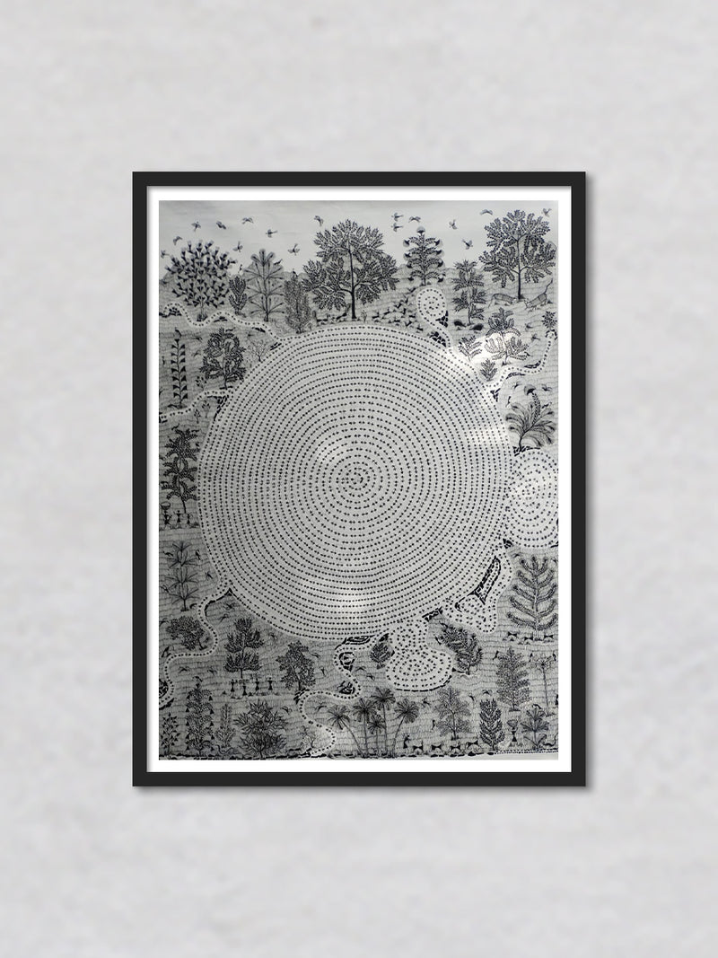 Bhon (Ant-Dwelling): Warli painting by Dilip Rama Bahotha