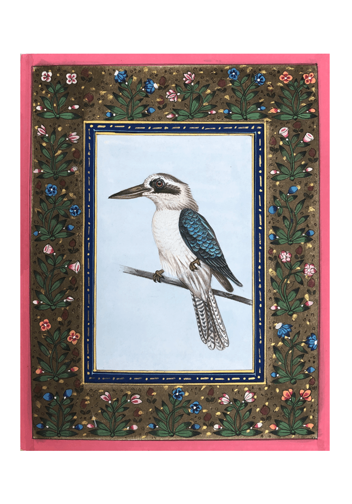 A Laughing Kookaburra in Miniature Painting by Mohan Prajapati