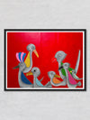 Birds Gond painting by Venkat Shyam