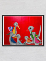 Birds Gond painting by Venkat Shyam