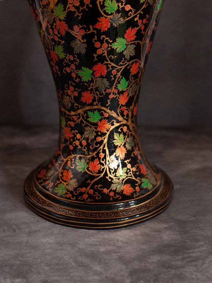 Black Paper Mache Vase by Riyaz Thumbnail