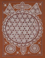Blossoming Lotus: Mandana Art Work by Vidya Soni
