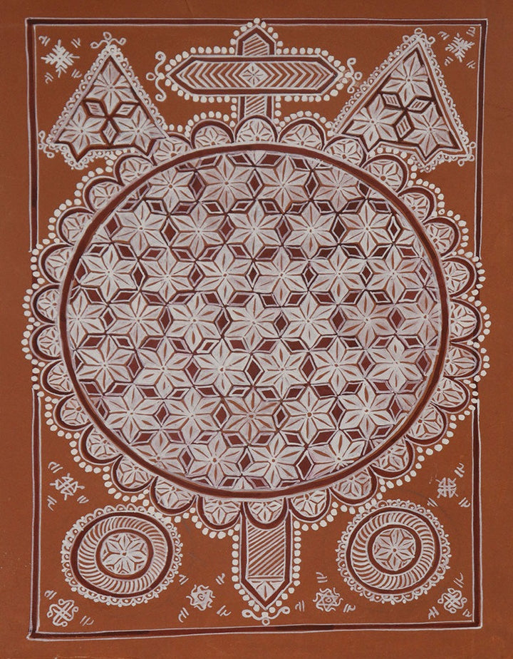Blossoming Lotus: Mandana Art Work by Vidya Soni Thumbnail