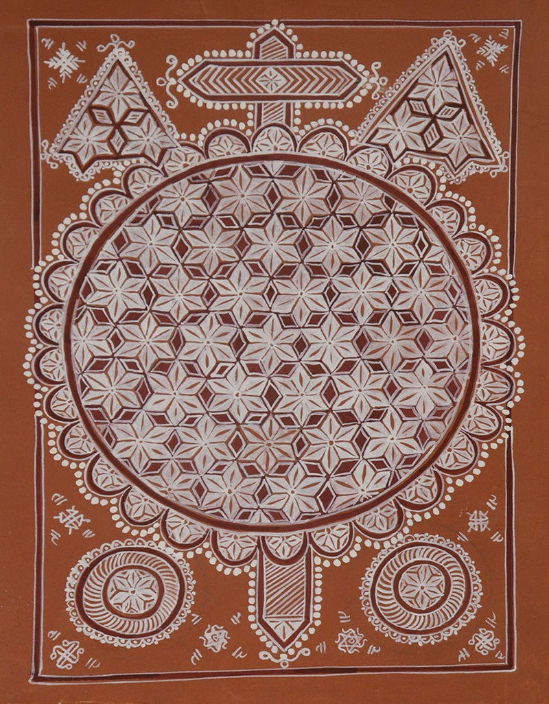 Blossoming Lotus: Mandana Art Work by Vidya Soni