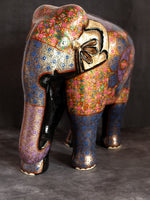 Blue Paper Mache Elephant by Riyaz
