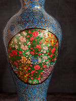 Blue Paper Mache Vase by Riyaz