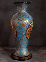 Blue Paper Mache Vase by Riyaz