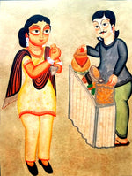 Chaat Wala, Kalighat Art 