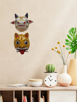 Cheriyal Cow and Tiger Mask Pair