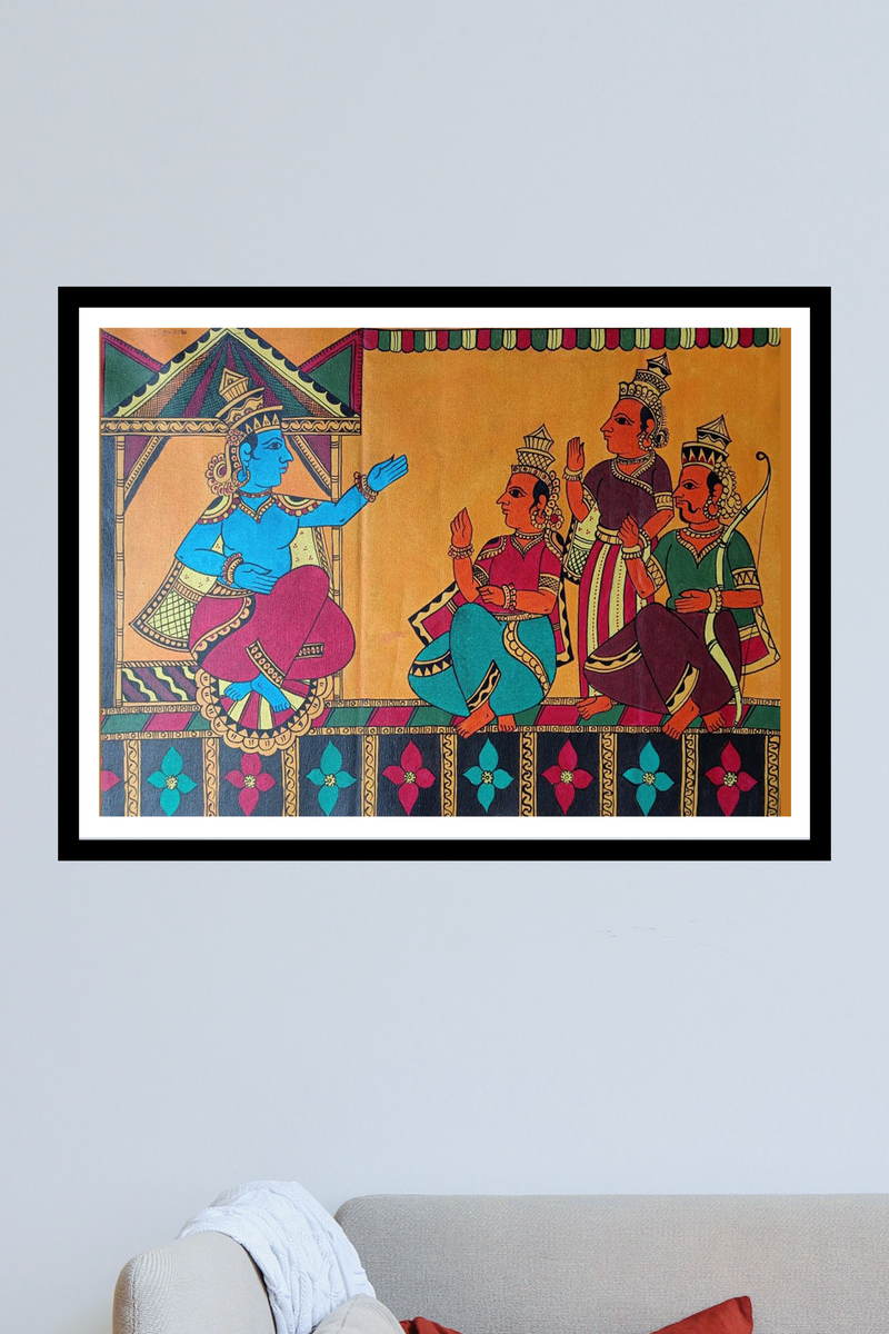 Rama, Laxmana, Bharata & Shatrugana chitakathi art for sale