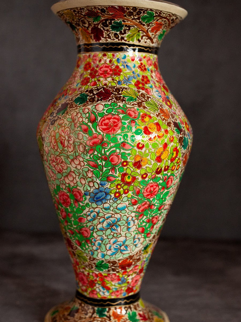 Colourful Paper Mache Vase by Riyaz