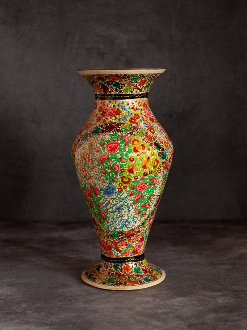 Colourful Paper Mache Vase by Riyaz