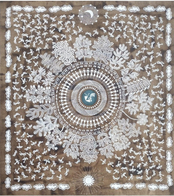 Dance of Joy in Warli Painting by Dilip Rama Bahotha Thumbnail