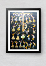 Dancing Spirits Bhil Painting by Shersingh Bhabhor