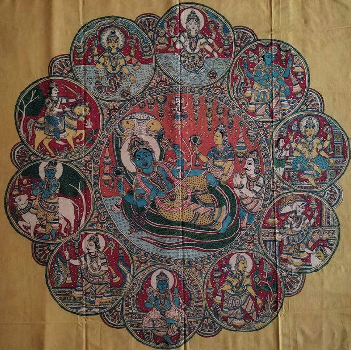 Dashavatara Kalamkari Painting by Siva Reddy Thumbnail