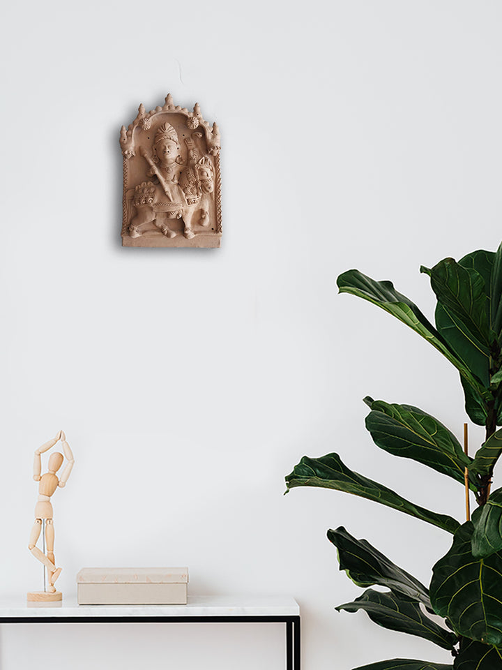 Devnarayan, Terracotta Wall Plate Art by Dinesh Molela Thumbnail