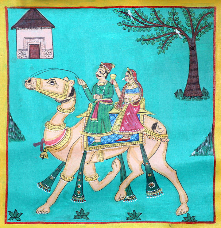 Dhola Maru: Kavad Painting by Dwarka Prasad Thumbnail