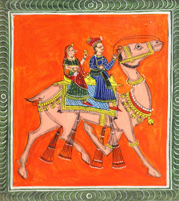 Dhola Maru: Kavad Painting by Dwarka Prasad Thumbnail