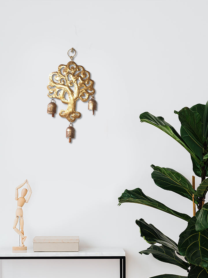 Diya Stand with Wind Chime, Kutch Copper Bells by Salim Thumbnail