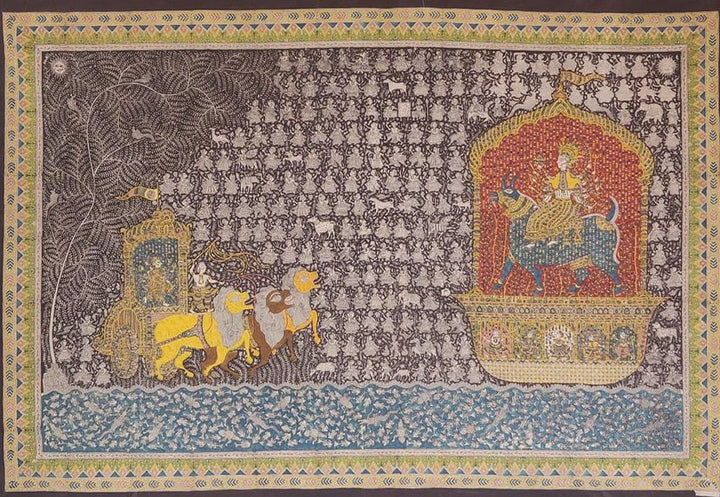 Dual Harmony Mata Ni Pachedi By Sanjay Chitara For Home Decor Thumbnail