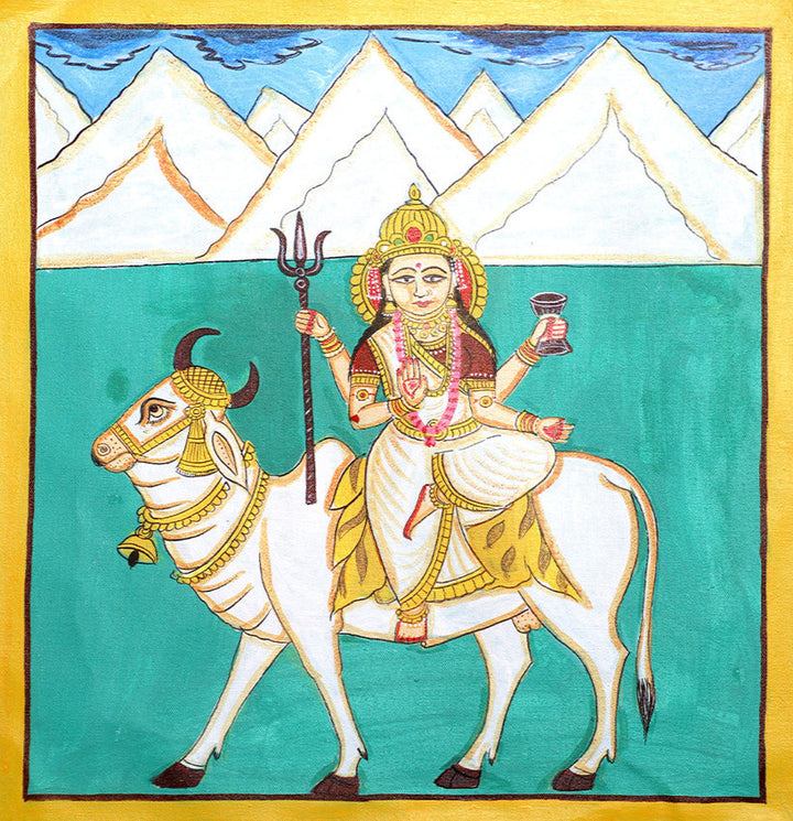 Durga: Kavad Painting by Dwarka Prasad Thumbnail