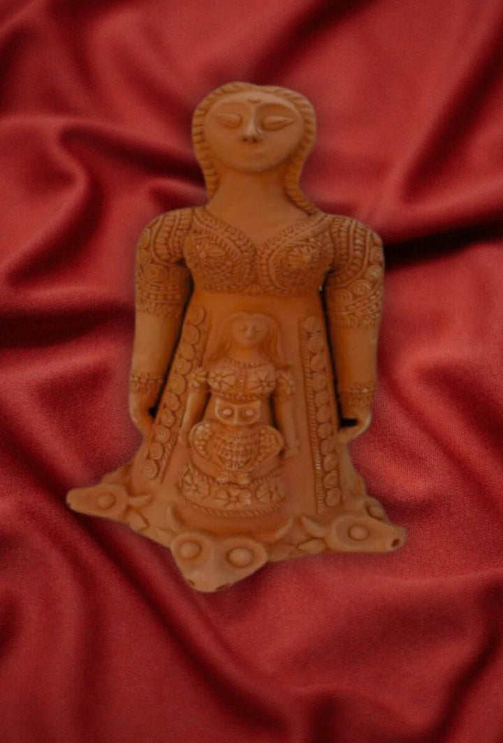 Durga Maa  in Terracotta art by Dolon Kundu Thumbnail