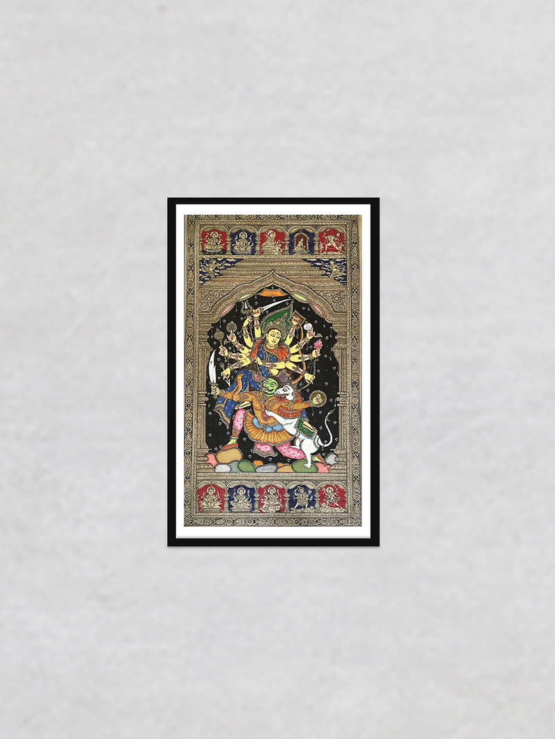 Durga: Pattachitra painting by Gitanjali Das