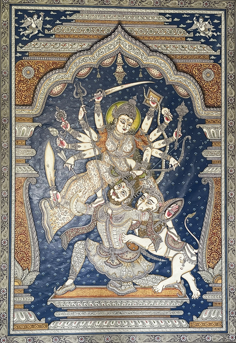 Durga: Pattachitra painting by Gitanjali Das