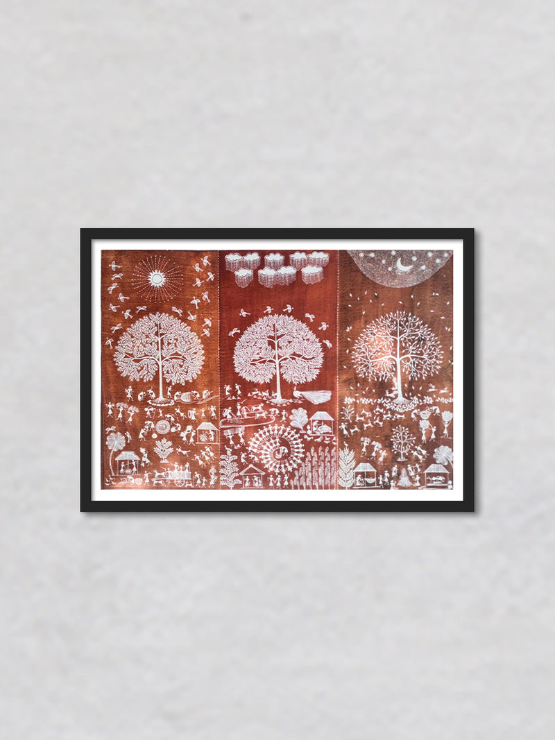 Elements of Nature: Warli Painting by Dilip Rama Bahotha