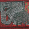 Elephants, Vegan Cork handpainted wallet-