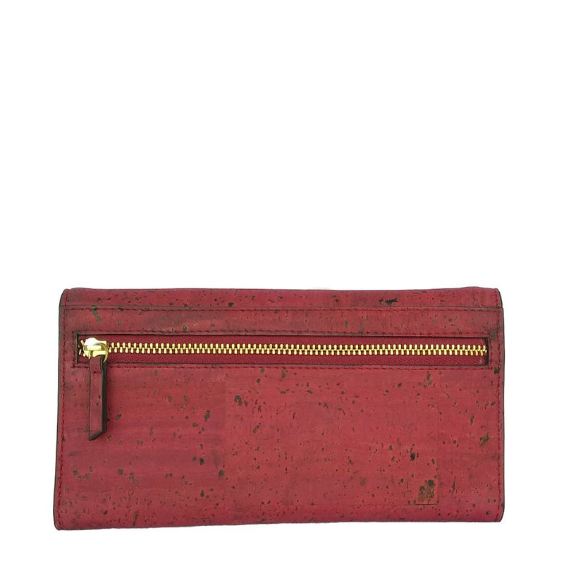 Elephants, Vegan Cork handpainted wallet-