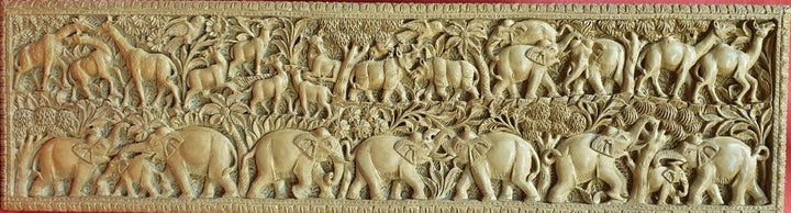 Elephants in the forest: Woodwork Art by Neeraj Bondwal Thumbnail
