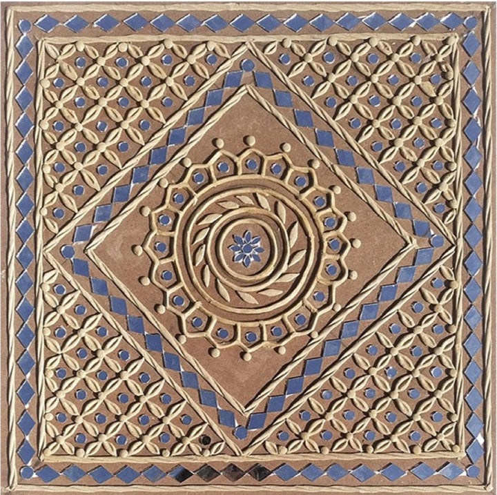 Enchanted Whorl: Lippan Kaam Artwork by Nalemitha For Home Decor, Gifting Thumbnail