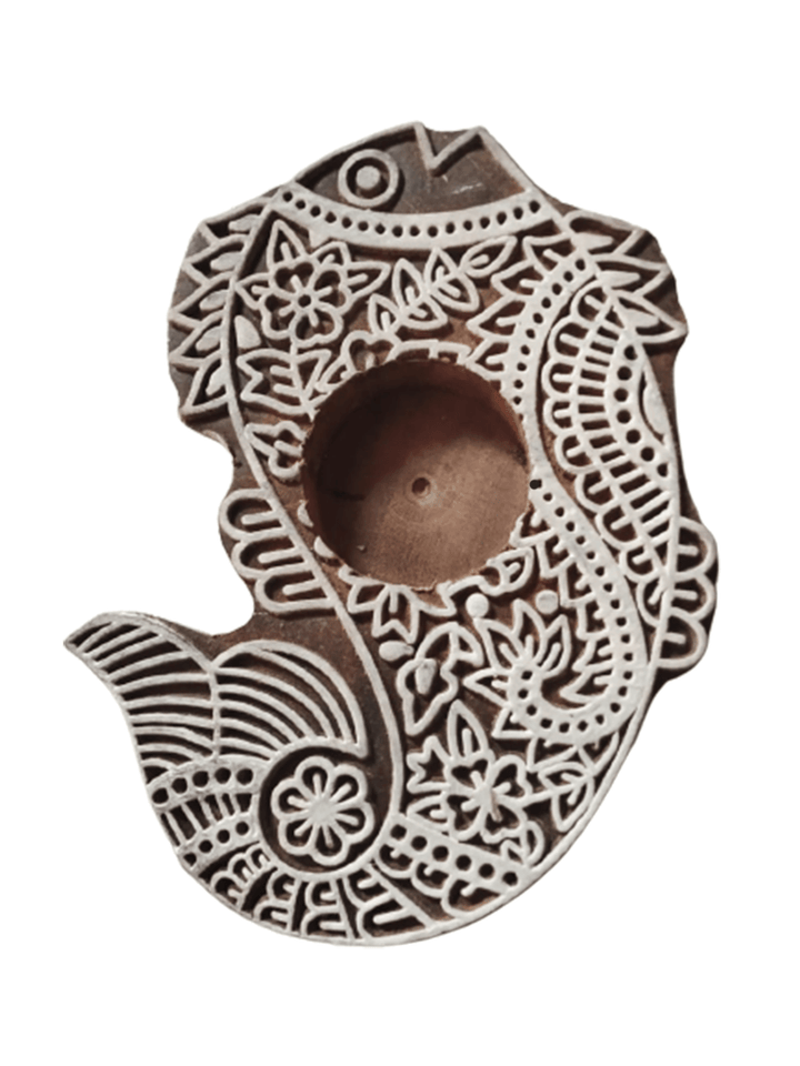 Fish Shaped China Berry Wooden Block Set by Vikas Singh Thumbnail