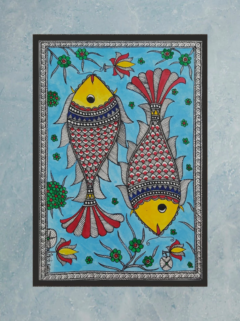 Dual Wonder: Madhubani painting by Priti Karn