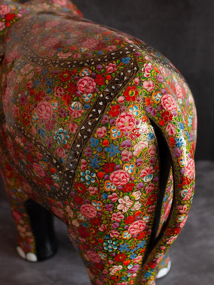 Floral Paper Mache Elephant by Riyaz Khan Thumbnail