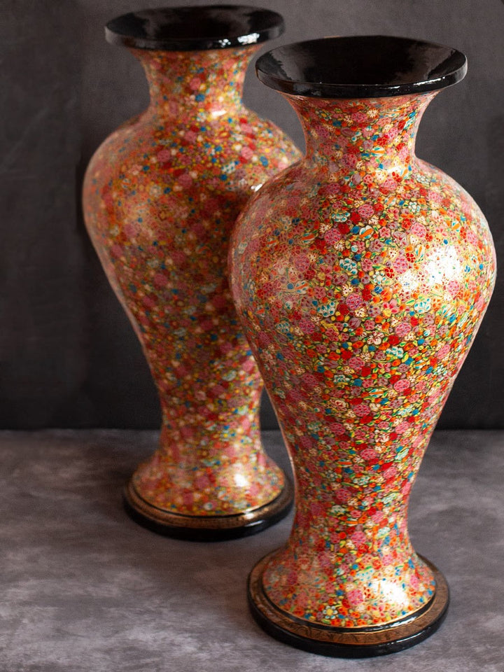 Floral Paper Mache Vase by Riyaz Thumbnail