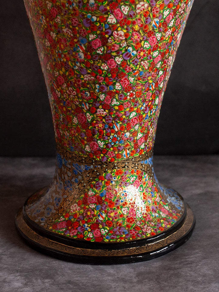 Floral Paper Mache Vase by Riyaz Khan Thumbnail