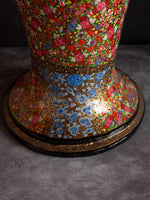 Floral Paper Mache Vase by Riyaz Khan